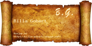 Billa Gobert névjegykártya